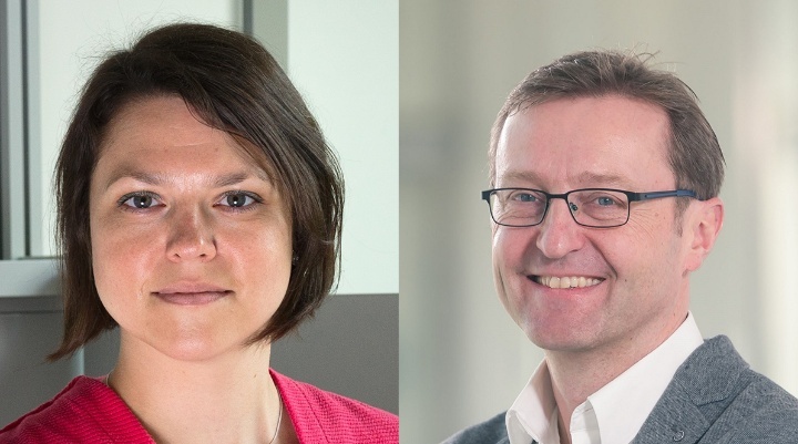 Interdisciplinary speaker duo: Jun.-Prof. Maria Wirzberger (Institute of Education Science) and Prof. Steffen Staab (Cluster of Excellence SimTech, Institute for Parallel and Distributed Systems)